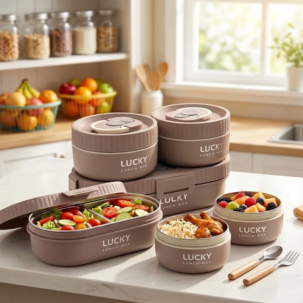Meal Prep Or Prep Meal - 304ステンレス製弁当箱、保温機能付きランチボックスセット、食品保存容器、仕切り付きの食事用ボウル。学校やオフィスでの使用に最適で、電子レンジで使用可能。