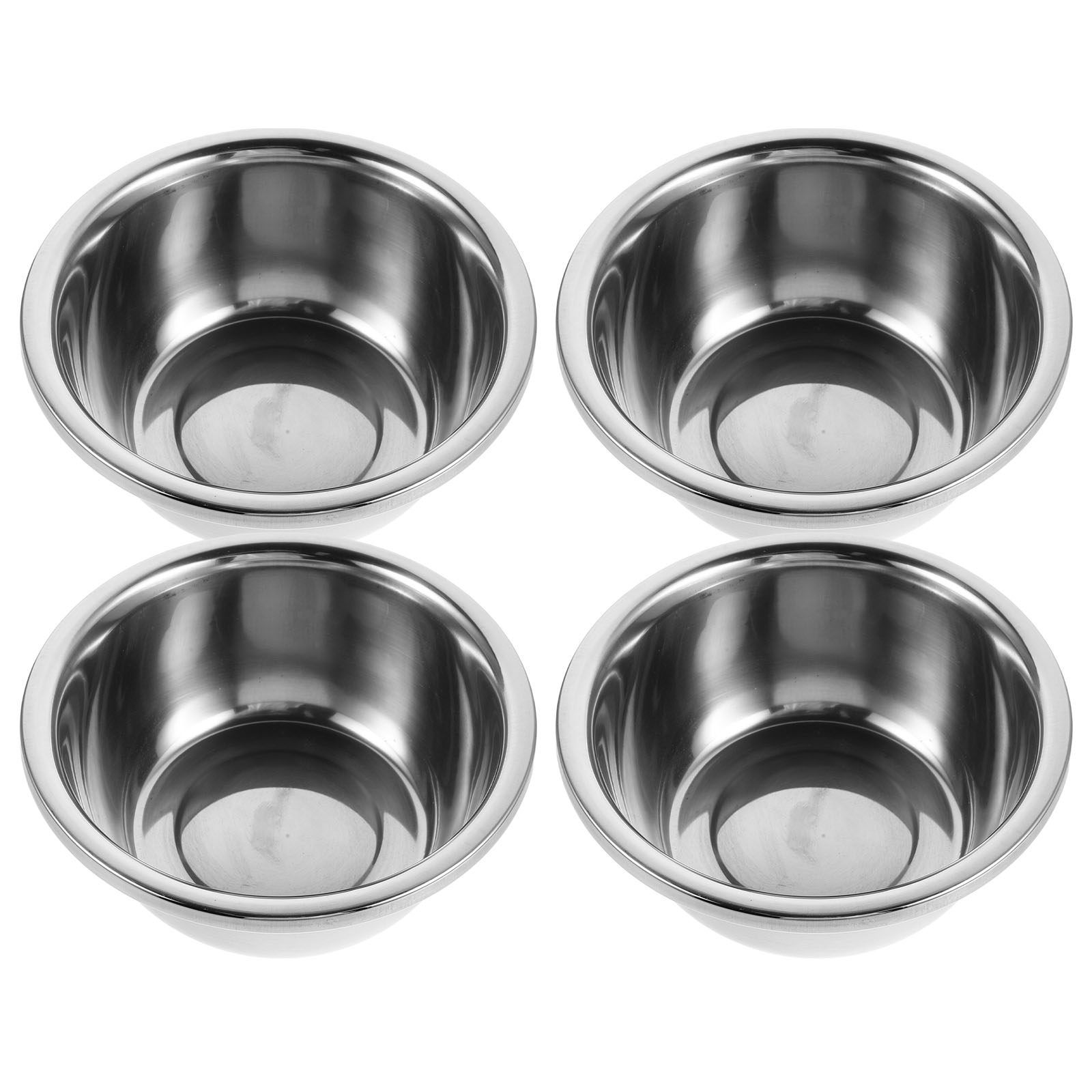 Meal Prep Kitchen - ステンレス製ミキシングボウル4個組。厚手で深型のキッチン用ボウルで、食事の準備、生地の混ぜ合わせ、サラダの盛り付け、野菜や果物の盛り付けに最適。