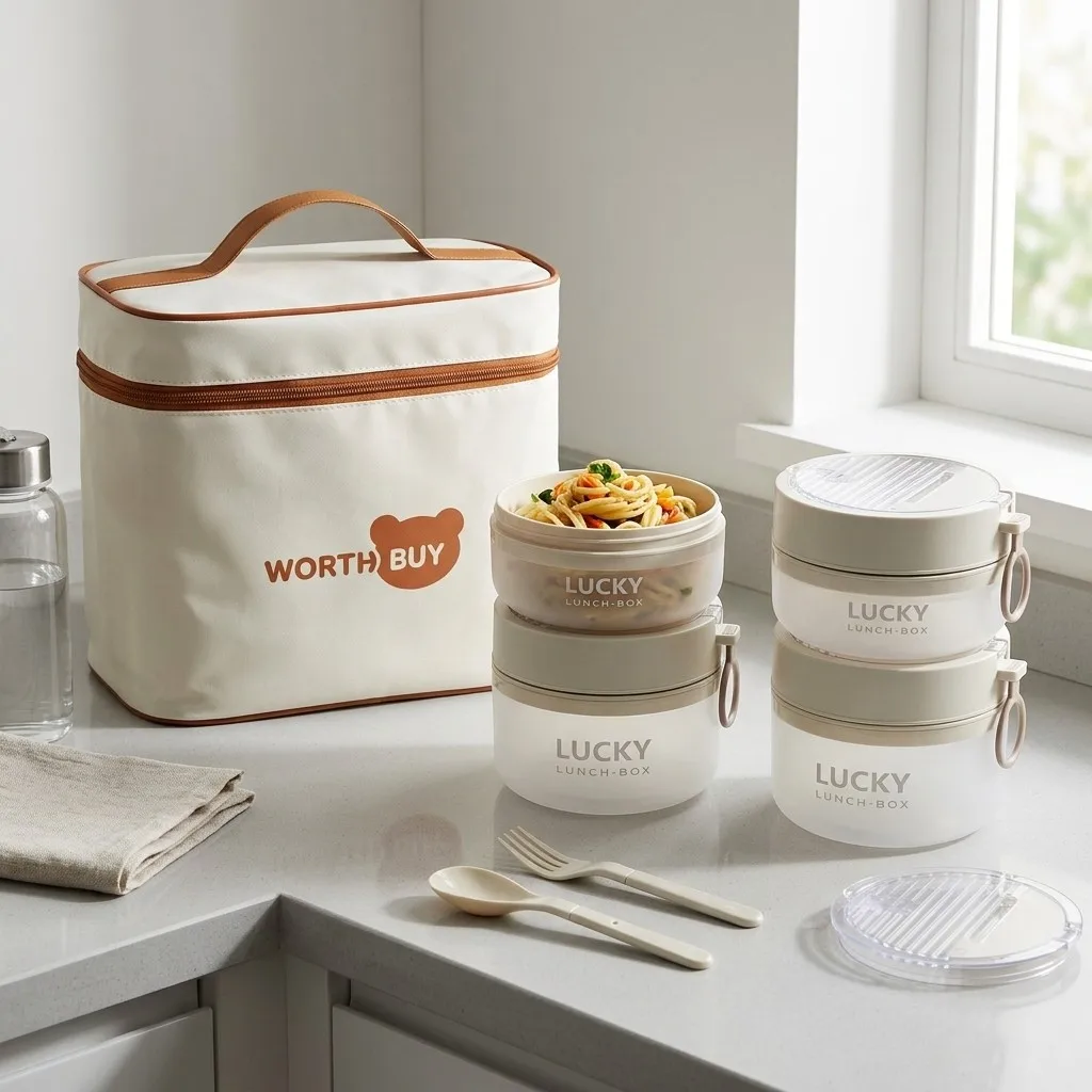 積み重ね可能なプラスチック製弁当箱セット。電子レンジ対応。大 - Meal Prep Or Prep Meal のレビューと価格