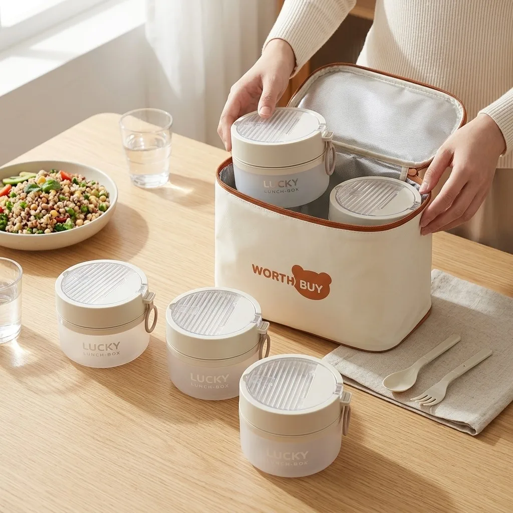 積み重ね可能なプラスチック製弁当箱セット。電子レンジ対応。大 - Meal Prep Or Prep Meal のレビューと価格