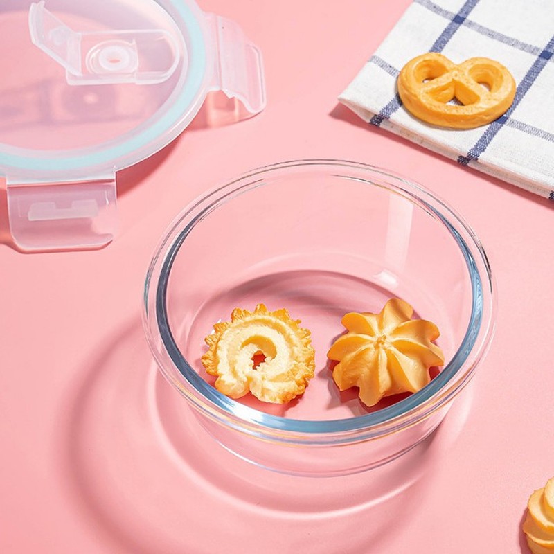 ホームキッチンミニマリストガラス製ランチボックス電子レンジ対 - Meal Prep Bowl のレビューと価格